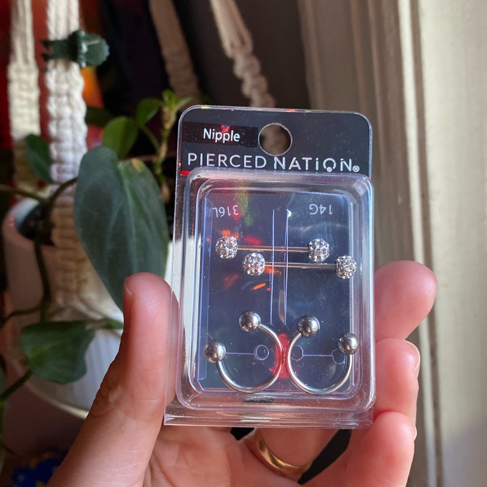 NWT 14G Nipple Rings and Bars
